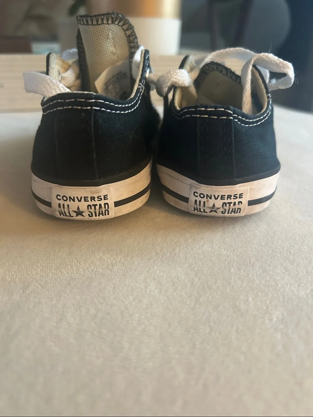 Converse Kids Black and White Low-Top Sneakers